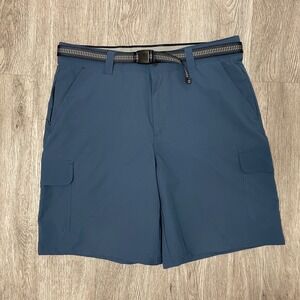 Orvis Cargo Shorts Mens 34 Blue Tech Hiking Fishing Belted 1572730
